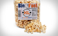 Biofuel caffeinated popcorn