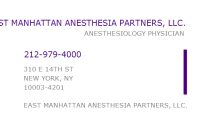 East manhattan anesthesia partners, llc