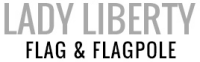Lady liberty flag & flagpole