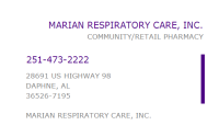 Marian respiratory care inc