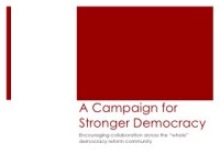 Campaign for stronger democracy