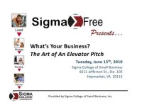 Sigma college of small business, inc.