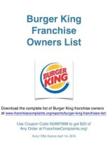 Devs Foods LLC Burger King Franchise