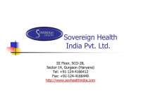 Sovereign health india pvt ltd