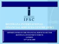 Botswana international financial services centre